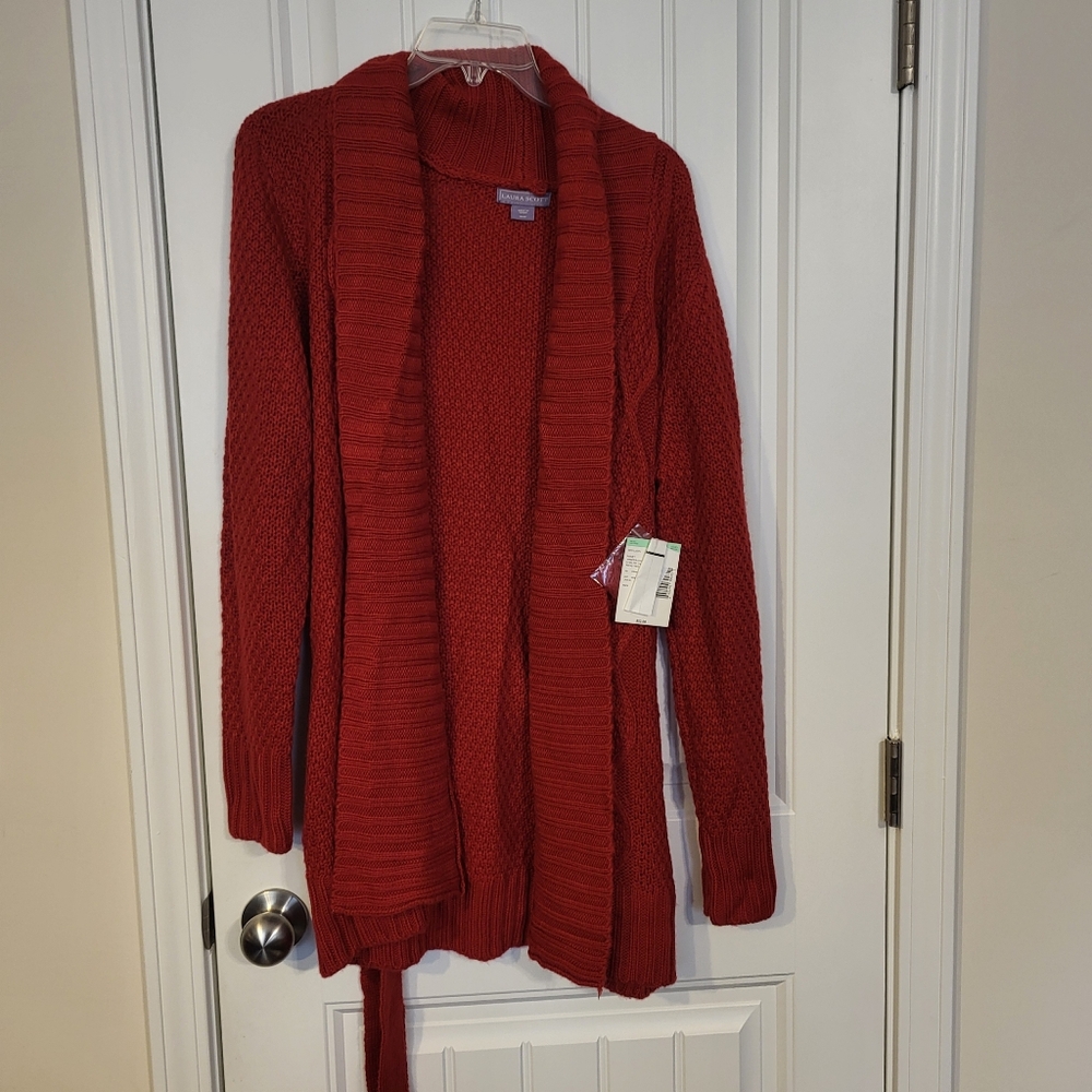 Laura Scott Red Sweater, Size medium